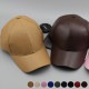 シンプル レザー ベースボール キャップ