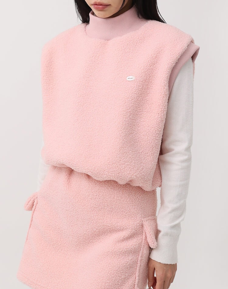 Malbon セットアップ ベスト×スカート 韓国ゴルフ女子必見✨人気カラー⛳ ラメチェック柄 ベスト スカート セットアップ | スポーツウエア