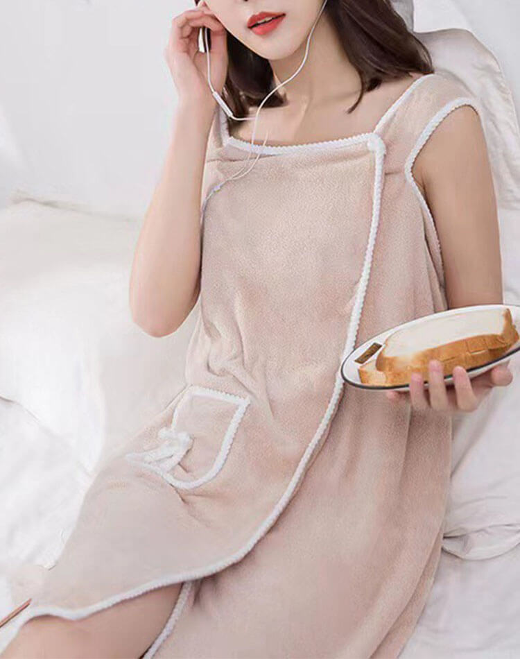 着れるタオル バスローブ ノースリーブ ワンピース

