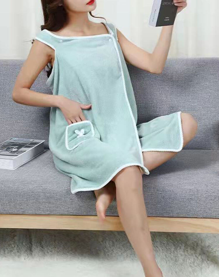 着れるタオル バスローブ ノースリーブ ワンピース

