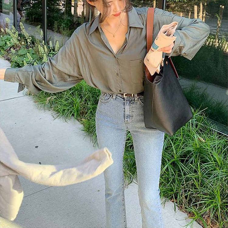 立体アシンメトリー 大きめ ショルダーバッグ