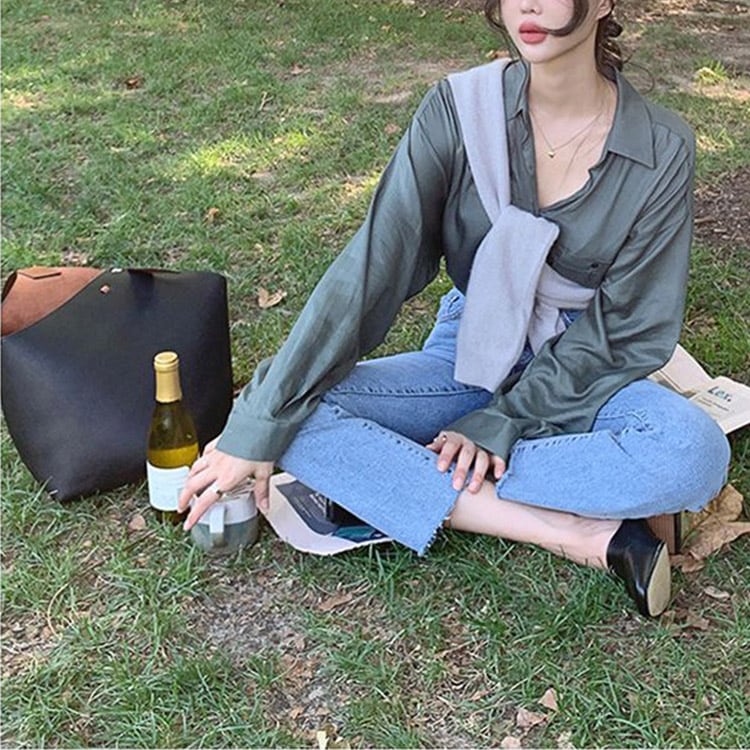 立体アシンメトリー 大きめ ショルダーバッグ