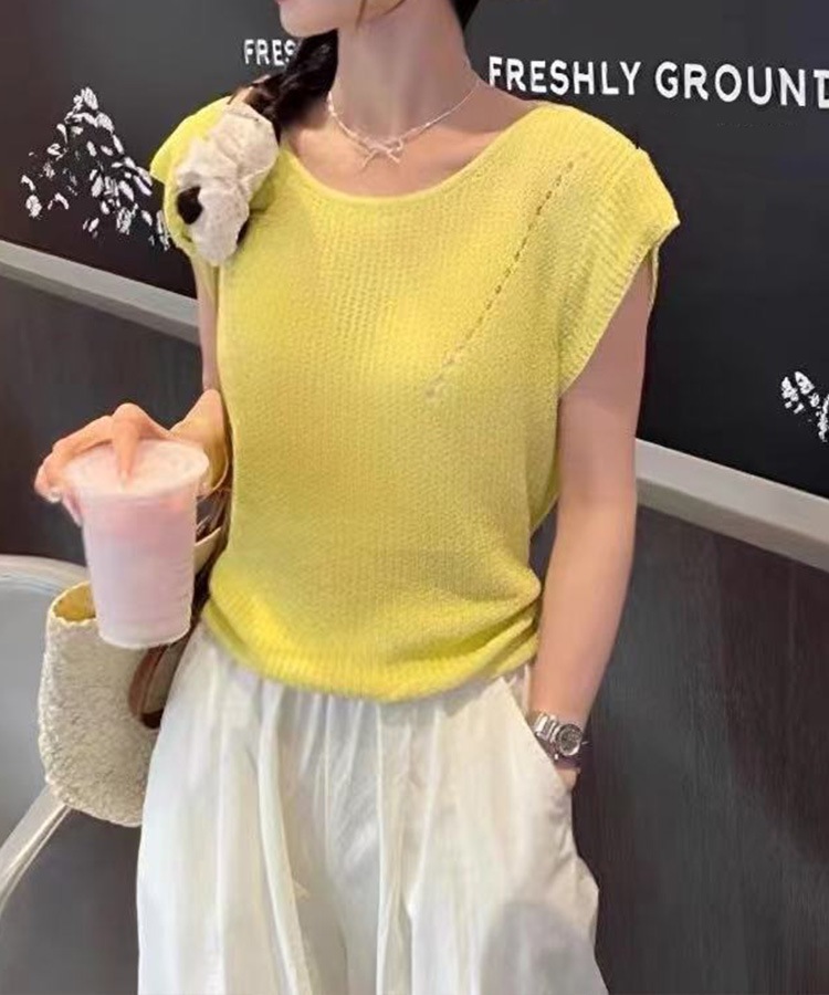 バックリボン ノースリーブ シースルー Tシャツ | レディース 
