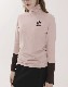 配色 ハイネック ストレッチ 長袖 Ｔシャツ 韓国ゴルフウェア