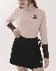 配色 ハイネック ストレッチ 長袖 Ｔシャツ 韓国ゴルフウェア