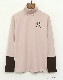 配色 ハイネック ストレッチ 長袖 Ｔシャツ 韓国ゴルフウェア