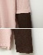 配色 ハイネック ストレッチ 長袖 Ｔシャツ 韓国ゴルフウェア