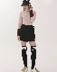 配色 ハイネック ストレッチ 長袖 Ｔシャツ 韓国ゴルフウェア