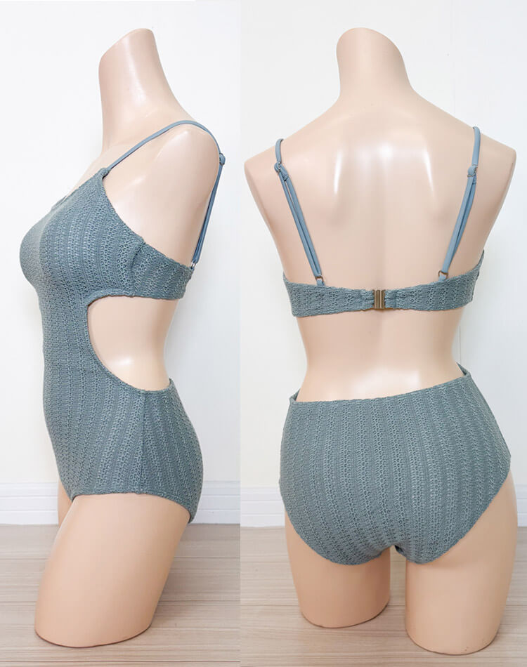 クロシェニット 風 ワンピース 水着 モノキニ

