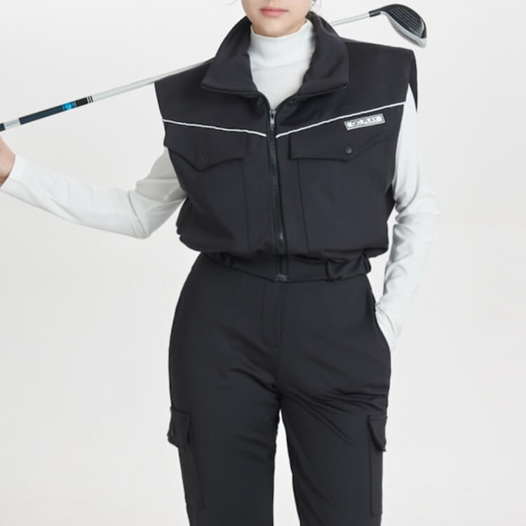 ストレッチ ネオ二重生地 ハイウエスト ゴルフ パンツ