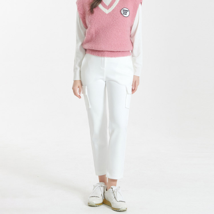 ストレッチ ネオ二重生地 ハイウエスト ゴルフ パンツ