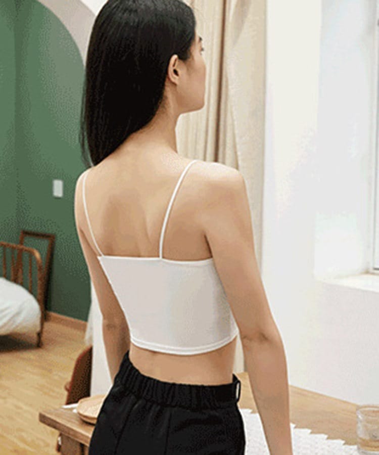 ショート丈 カップ付き インナー キャミソール トップス