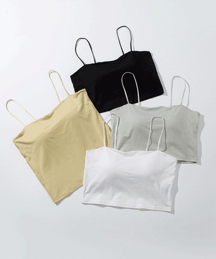 ショート丈 カップ付き インナー キャミソール トップス