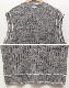 バイカラー Vネック ケーブルニット ベスト 韓国ゴルフウェア