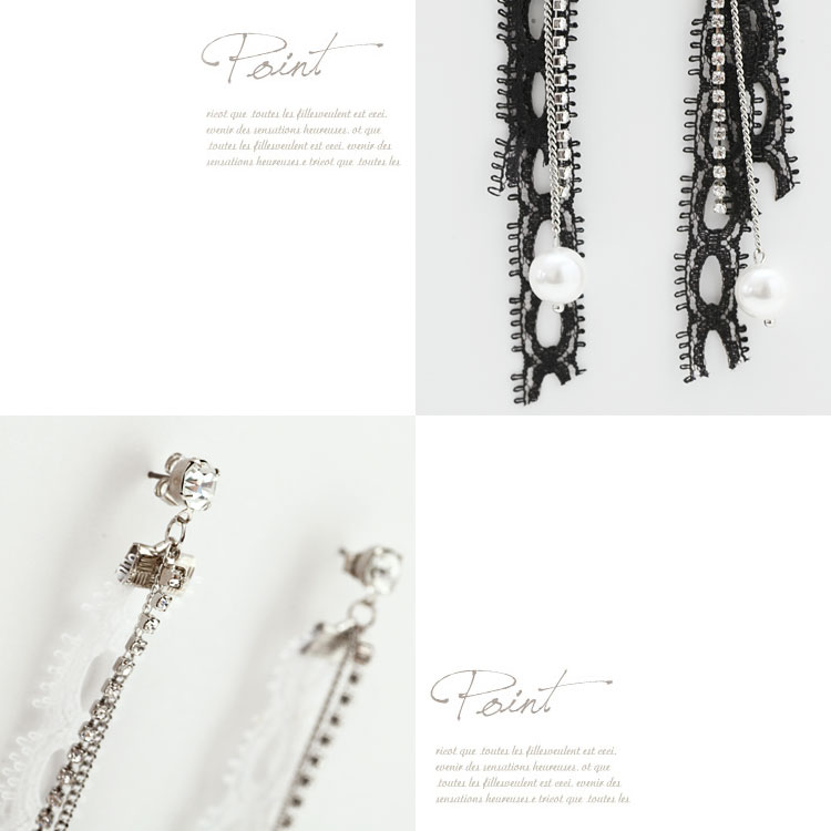 メール便送料無料 チェーン ピアス  揺れる