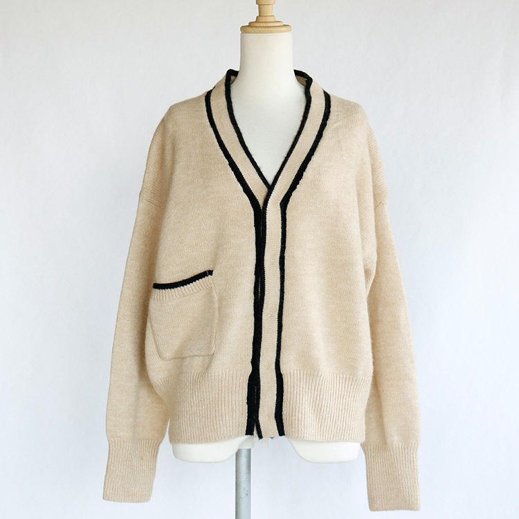 ショート丈 ニットカーディガン