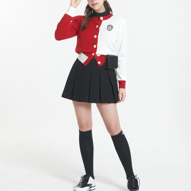 ウール混紡 タックプリーツ Aライン ゴルフスカート | スポーツウエア