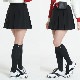 ウール混紡 タックプリーツ Aライン ゴルフスカート