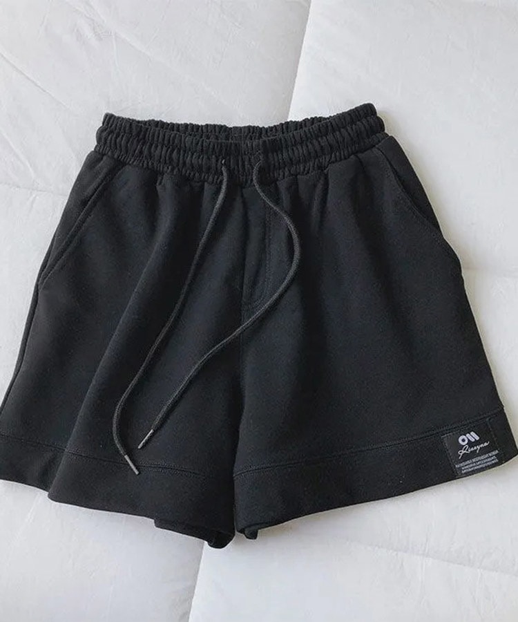 ワンポイント ゆったり ワイド ショートパンツ