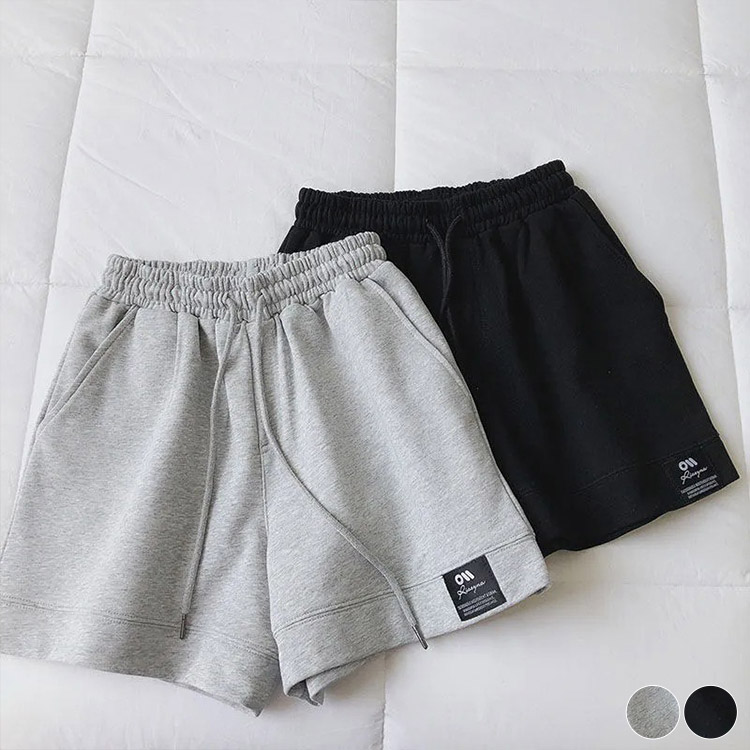 ワンポイント ゆったり ワイド ショートパンツ