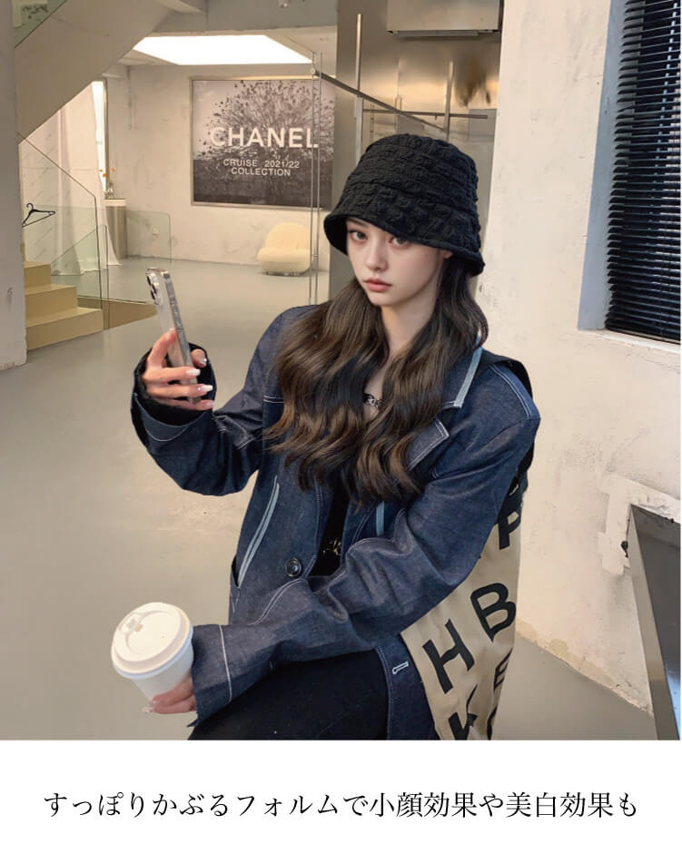 ふわくしゅ 韓国 バケットハット 帽子 レディース