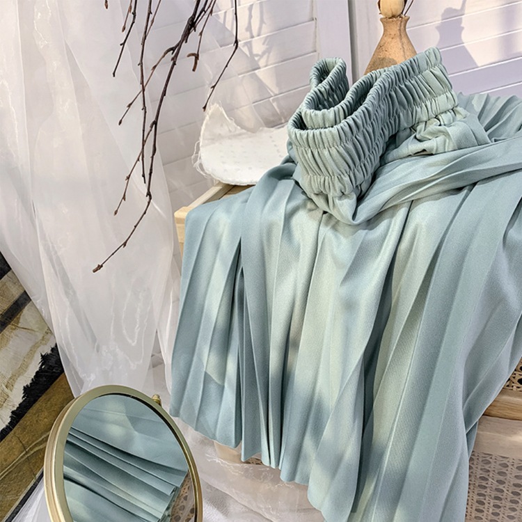 18カラー てろんと感 ミモレ丈 プリーツスカート