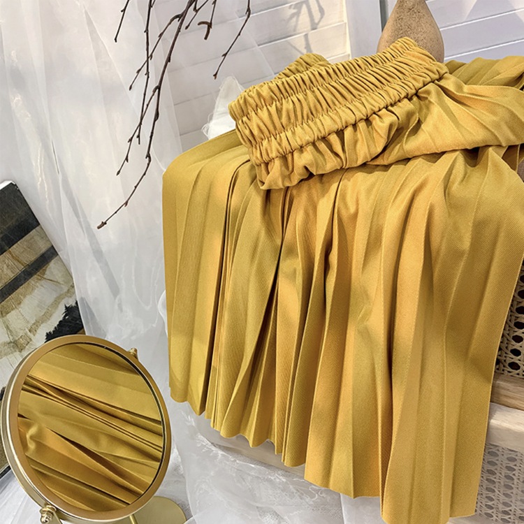 18カラー てろんと感 ミモレ丈 プリーツスカート