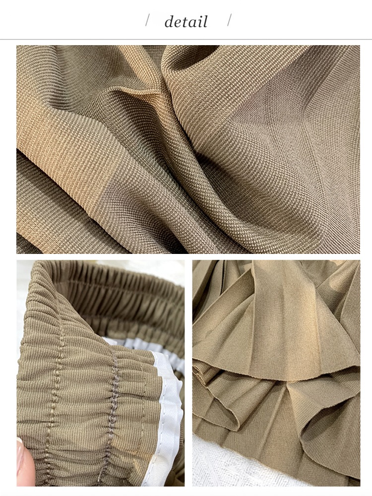 18カラー てろんと感 ミモレ丈 プリーツスカート