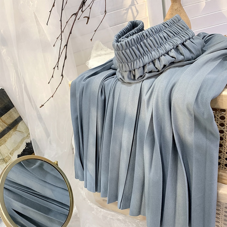 18カラー てろんと感 ミモレ丈 プリーツスカート