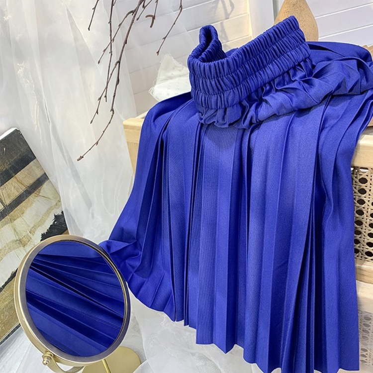 18カラー てろんと感 ミモレ丈 プリーツスカート