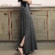 スリット入り Aライン ロング丈 カジュアル スカート