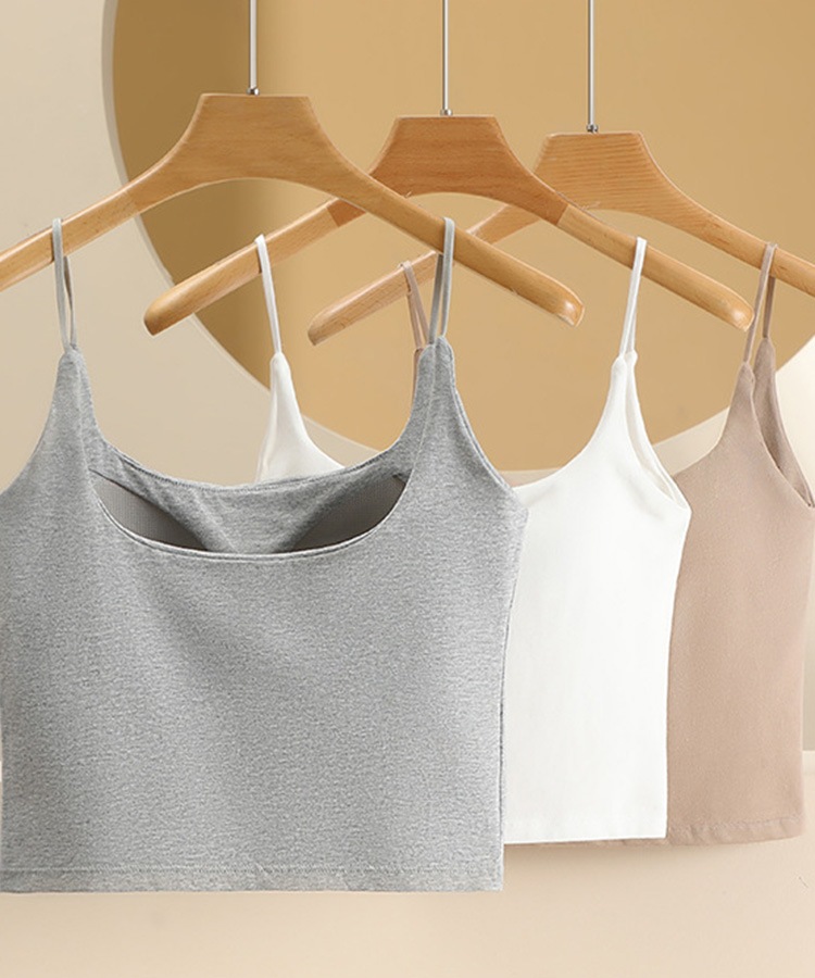 背中見せ インナー カップ付きキャミソール