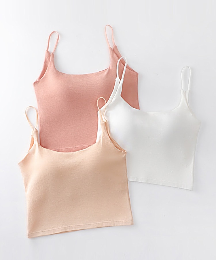 背中見せ インナー カップ付きキャミソール