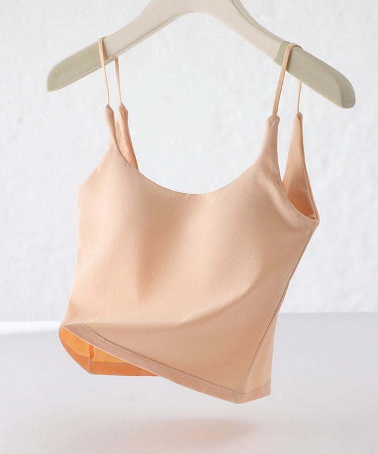 背中見せ インナー カップ付きキャミソール