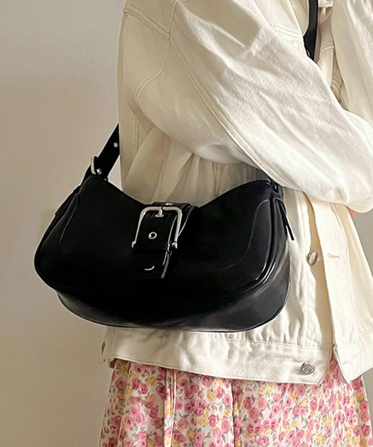 バックル 斜めがけ ミニ ショルダーバッグ