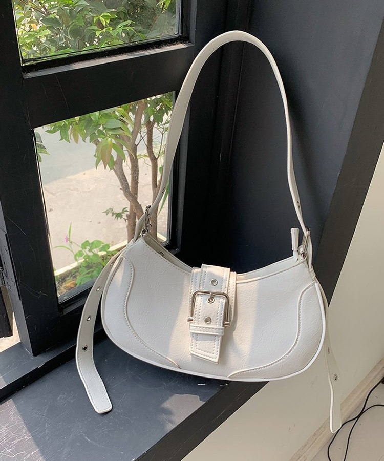 バックル 斜めがけ ミニ ショルダーバッグ