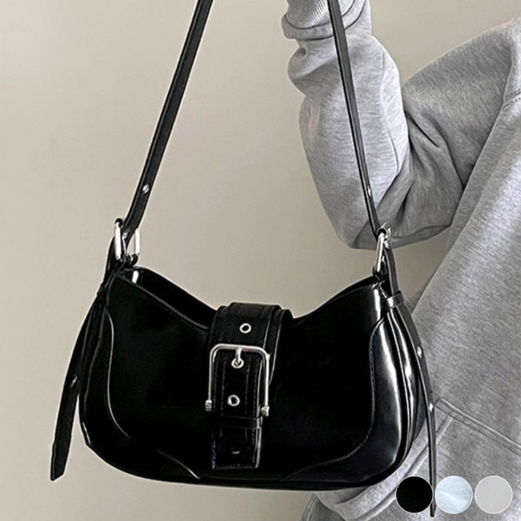 バックル 斜めがけ ミニ ショルダーバッグ