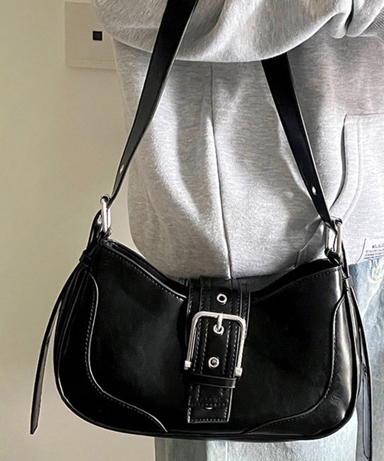 バックル 斜めがけ ミニ ショルダーバッグ