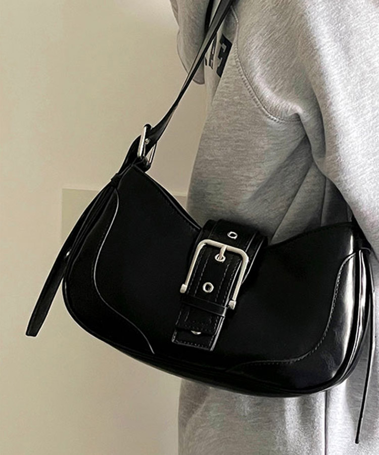 バックル 斜めがけ ミニ ショルダーバッグ