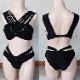 韓国水着 胸元クロスでセクシーなネット編み ビキニ