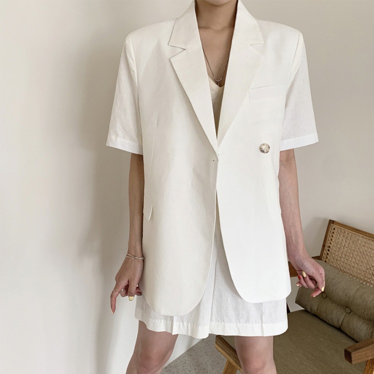 ダブルボタン 半袖 テーラードジャケット レディース | トレンド,夏