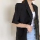 ダブルボタン 半袖 テーラードジャケット レディース