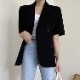 ダブルボタン 半袖 テーラードジャケット レディース