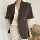 ダブルボタン 半袖 テーラードジャケット レディース