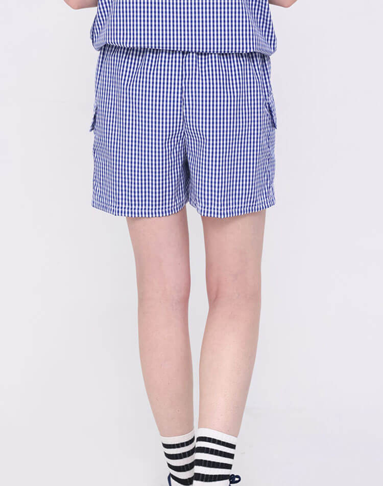 セットアップOK ギンガムチェック ゴルフ ショートパンツ
