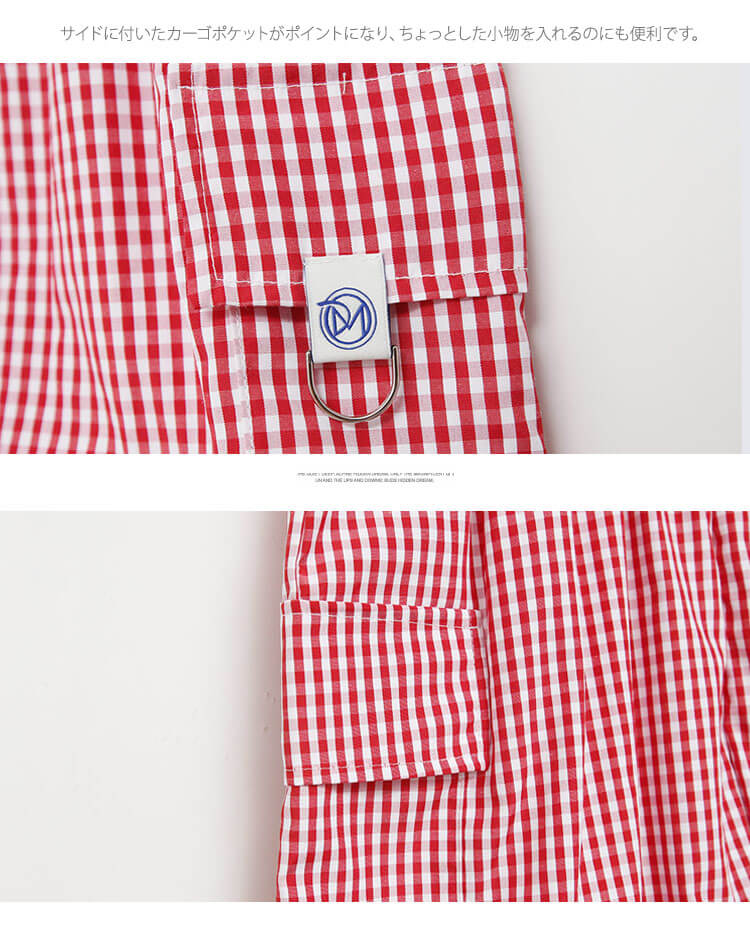 セットアップOK ギンガムチェック ゴルフ ショートパンツ