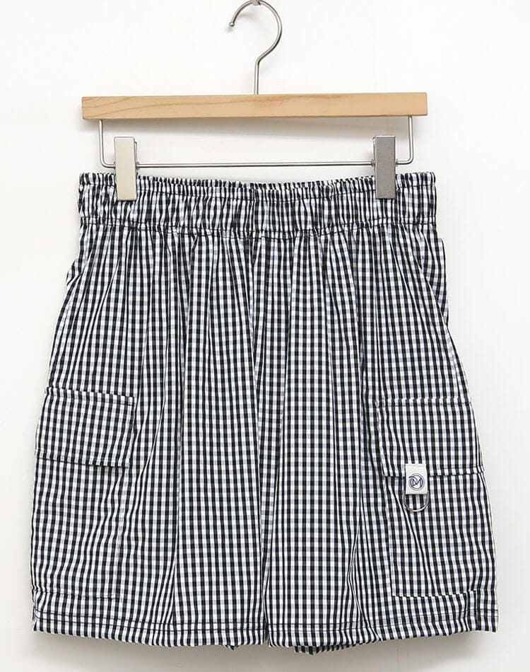 セットアップOK ギンガムチェック ゴルフ ショートパンツ