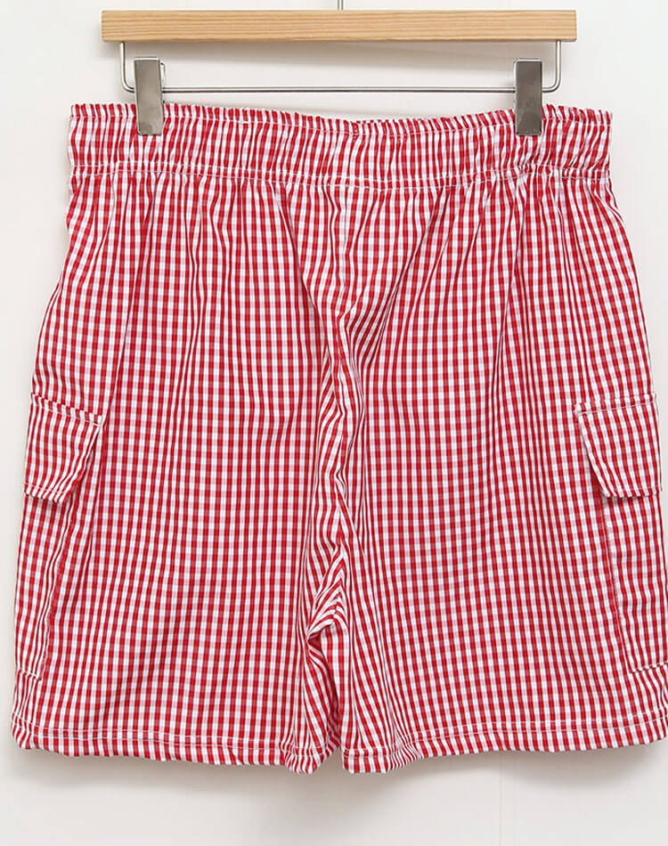 セットアップOK ギンガムチェック ゴルフ ショートパンツ