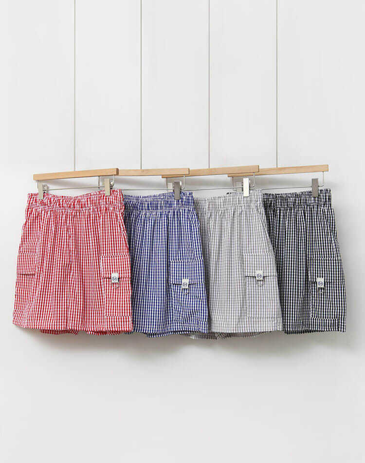 セットアップOK ギンガムチェック ゴルフ ショートパンツ