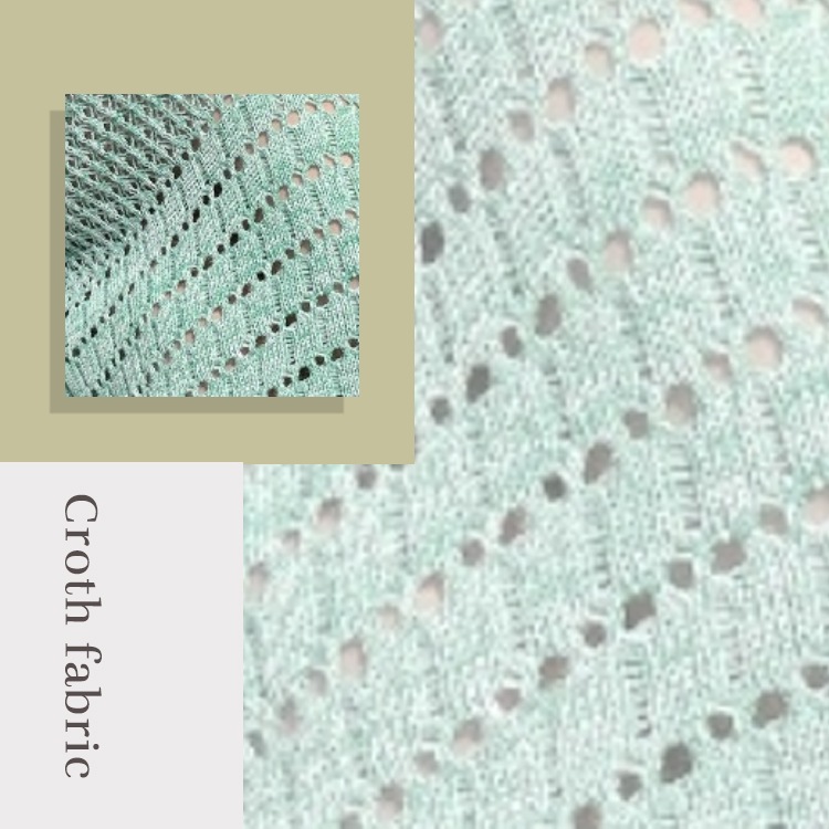 Vネック クロシェニット ロングワンピース